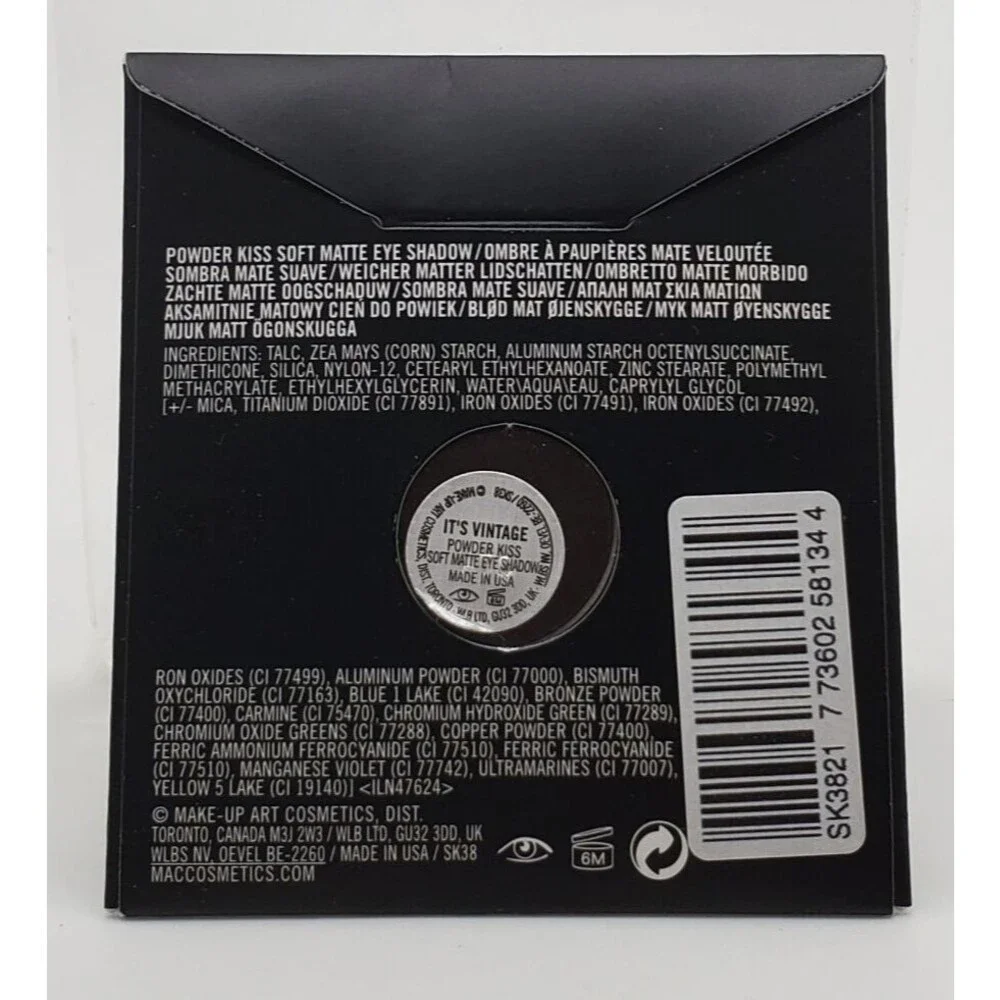 MAC IT'S VINTAGE Eye Shadow ~ Dark Purple Powder Kiss ~Pro Palette Pan Refill